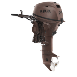 Yamaha 25 HP F25SWHC3 EFI OUTBOARD | Matte Brown | 15″ Shaft | Electric Start | Manual Tilt